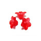 10 x 4 mm (0.4 x 0.2 inch) Small Acrylic Plastic Flower Beads - Flower Bead Caps - Mixed or Single Colours