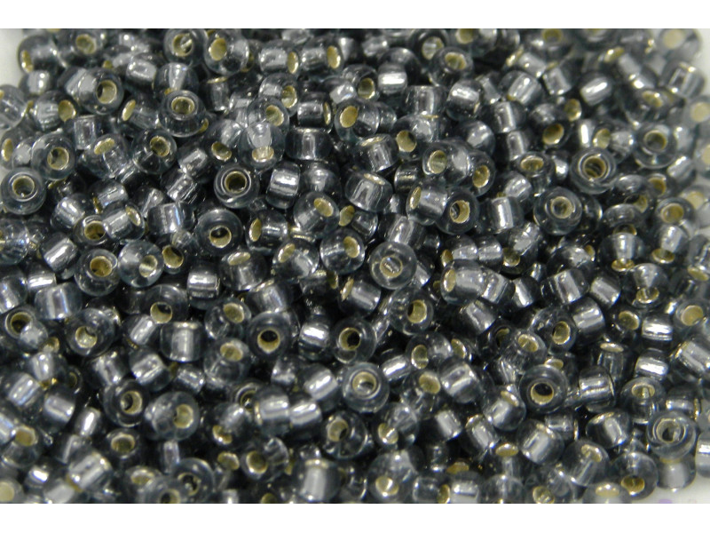 10 gr  Miyuki Perlen, Rocailles 11/0 (2 mm) - Silver lined Grey - Farbnr. 21