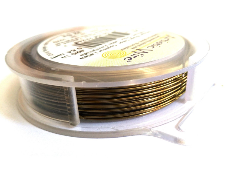 Beadalon Artistic Wire Schmuckdraht - 0,6 mm x 14 m (22 GA) - Antikmessing mit Anlaufschutz