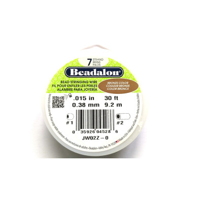 0,38 mm Beadalon 7-Strang Schmuckdraht - 9,2 m - Bronze