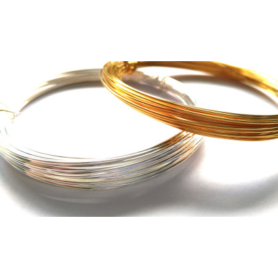 0.8 mm (20 GA) High Quality Round Craft/Jewellery Wire - 6 m (19.7 ft) - 24K Gold or Silver Plated 0.8 mm (20 GA) High Quality Round Craft/Jewellery Wire - 6 m (19.7 ft) - 24K Gold or Silver Plated