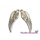 30 mm Large Angel Wing Charm Pendant - Antique Gold or Silver