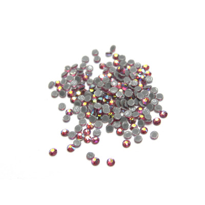100 Grade A Glas Bügelstrass 2mm - Rose AB