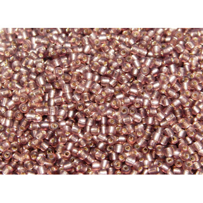 11/0 Small Round Glass Seed Beads Rocailles - Amethyst silverlined