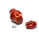 Hand-Painted Bamboo-Shaped Ceramic Bead, Large Porcelain Bamboo Bead - 28 mm - 1 pc