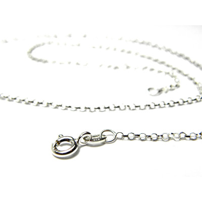 16 inch (41 cm) Mini Sterling Silver 925 Necklace Belcher Chain with Spring Clasp - Hallmarked - Made in Italy