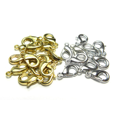 15 mm Große Karabiner Verschlüsse - Platinfarbene oder Vergoldet (10 Stk.)