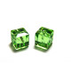8 mm Rare Swarovski® Crystal 5601 Cube - Genuine Austrian Crystal (2 Pc.) - PERIDOT