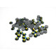 4 mm (17ss) Grade A Glass Hotfix Rhinestones Iron-On Stones (100 Pc.) Jet Black AB - flat-back glass beads