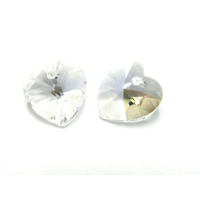 14 mm Swarovski® Heart Pendant (6228/6202) - Genuine Austrian Crystal - Crystal Moonlight (2 Pc.)