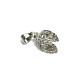 12 mm Large Silver Plated Brass Floral Pinch Bail with 6 mm Slider