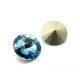 2x Swarovski® Runder Rivoli 14 mm (1122) - Aquamarine
