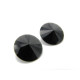 2x Swarovski® Runder Rivoli 14 mm (1122) - Jet Schwarz