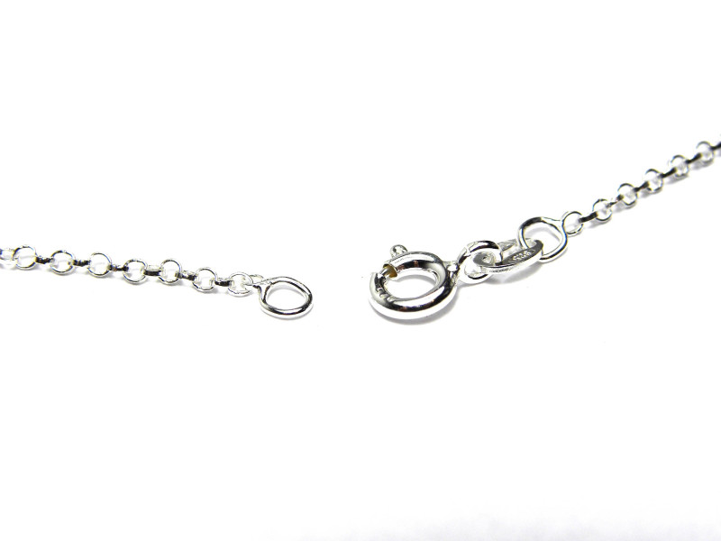 16 inch (41 cm) Fine Sterling Silver 925 Necklace Trace Chain with Spring Clasp - Hallmarked - Made in Italy