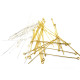 2 Inch (50 mm) x 0.6 mm (22 GA) HQ - Thin, Long, Gold Plated and Silver Plated Eye Pins (100 Pc.)