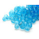 8 mm Round Faceted Fire-polished Czech Glass Beads - Aquamarine - 15 or 50 pc