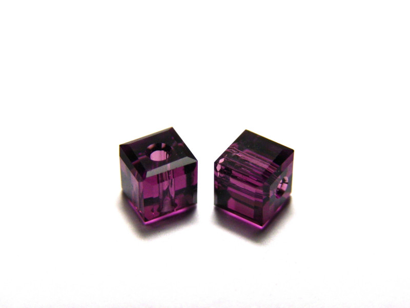 4 mm Swarovski® 5601 Würfel (4 Stk.) Amethyst