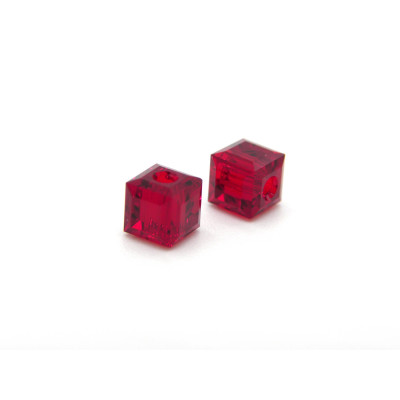 4 mm Swarovski® 5601 Cube - Genuine Austrian Crystal (4 Pc.) - SIAM (208)