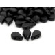 Amos par Puca® - Jet Black Mat - 10g (Approx. 53 beads) - Tear Drop-Shaped 2-hole Czech Beads (5.5x2.5mm)