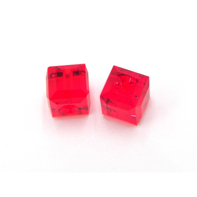 6 mm Swarovski® 5601 Cube, Large Crystal Cube Beads - Genuine Austrian Crystal - LIGHT SIAM - 4 pc