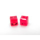 6 mm Swarovski® 5601 Large Cube Beads - Light Siam - 4 pc