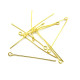 38 mm Medium-Thickness Brass Eyepins - Platinum Silver, Gold or Rose Gold Plated - 100 Pc
