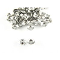 4 mm (0.5 mm Hole) Round Stainless Steel Silver-Coloured Bead Caps for Small to Medium Beads (50 pc.) 4 mm (0.5 mm Hole) Round Stainless Steel Silver-Coloured Bead Caps for Small to Medium Beads (50 pc.)
