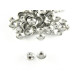 4mm (0.5 mm hole) Stainless Steel Bead Caps for Jewellery-Making - Silver (50 pc)