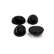 10 x 8 mm Natürlicher Schwarzer Onyx Halbdedelstein Cabochon (2 Stk.)