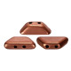 Tinos par Puca® - Copper Gold Mat - 10g (Approx. 50 beads) - Trapezium-shaped 2-hole Beads (4x10 mm)
