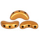 Arcos par Puca® - Bronze Gold Mat - 10g (~45 beads) - Moon-Shaped 3-hole Beads (5x10mm) Arcos par Puca® - Bronze Gold Mat - 10g (~45 beads) - Moon-Shaped 3-hole Beads (5x10mm)