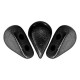 Amos par Puca® - Jet Black Mat - 10g (Approx. 53 beads) - Tear Drop-Shaped 2-hole Czech Beads (5.5x2.5mm)
