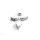 Amos par Puca® Tear Drop-Shaped 2-hole Czech Glass Beads - 5.5 x 2.5mm - Silver Aluminium Mat - 10 g (~53 beads)