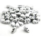 Amos par Puca® Tear Drop-Shaped 2-hole Czech Glass Beads - 5.5 x 2.5mm - Silver Aluminium Mat - 10 g (~53 beads)