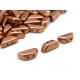 Tinos par Puca® - Copper Gold Mat - 10g (Approx. 50 beads) - Trapezium-shaped 2-hole Beads (4x10 mm)