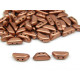 Tinos par Puca® - Copper Gold Mat - 10g (Approx. 50 beads) - Trapezium-shaped 2-hole Beads (4x10 mm)