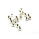 2 mm HQ Brass Round Mini Spacer Beads - SILVER FILLED Filler Beads (25 pc)