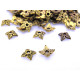25 St. Kleine florale Perlkappen 6 mm - Altgold