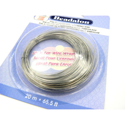 0,4 mm x 20 m - 26 GA - Beadalon Runddraht aus Edelstahl 316L für Drahtschmuck 0,4mm/ 26Ga