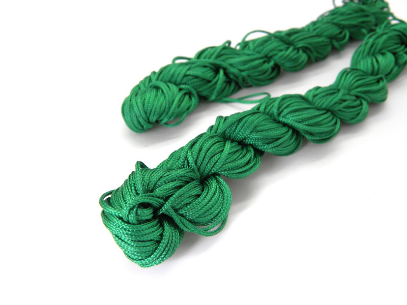 1x 28m Makramee Nylongarn 1mm Grün