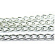 4x5.2mm Light-weight Aluminium Twist Chain with Oval Links - Silver (5 m)