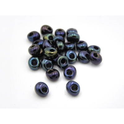 10 g (approx 115 pc.) Miyuki Magatama Beads (7x4 mm) - Opaque Metallic Rainbow Peacock - MA452
