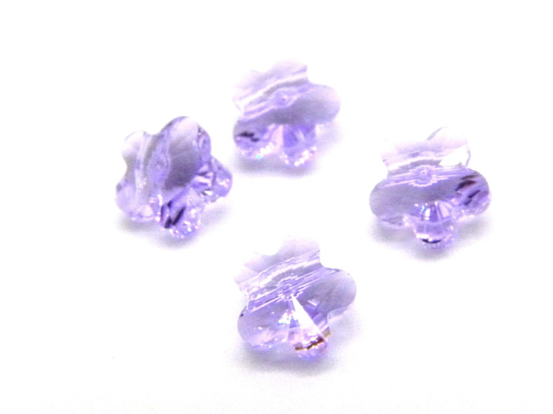6 mm Rare Swarovski® Crystal 5744 Flower - Genuine Austrian Crystal (4 pc.) - Violet