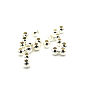 2 mm HQ Brass Round Mini Spacer Beads - SILVER FIL... 2 mm HQ Brass Round Mini Spacer Beads - SILVER FIL...