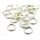 8 mm x 1 mm (18 GA) High Quality Large Jump Rings - Silver or Gold-Plated (100 Pc.)