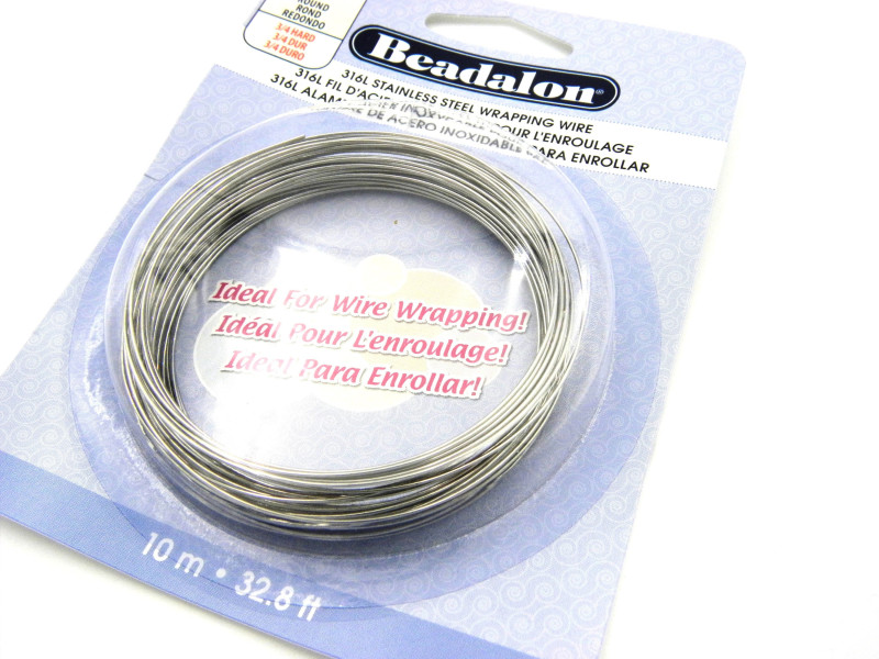 0.6 mm - 22 GA - Beadalon Stainless Steel 316L Round Craft/Jewellery Wrapping Wire 10m (32.8 ft) 0.6 mm - 22 GA - Beadalon Stainless Steel 316L Round Craft/Jewellery Wrapping Wire 10m (32.8 ft)