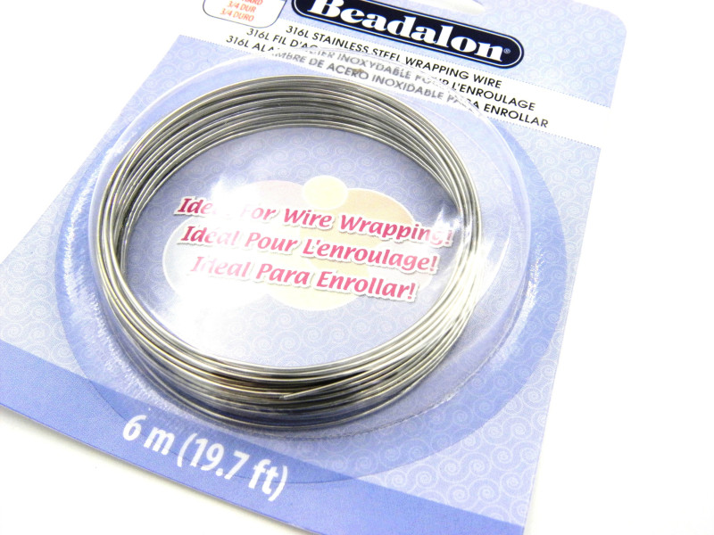 0,8 mm - 20 GA - Beadalon Runddraht aus Edelstahl 316L für Drahtschmuck - 6 Meter