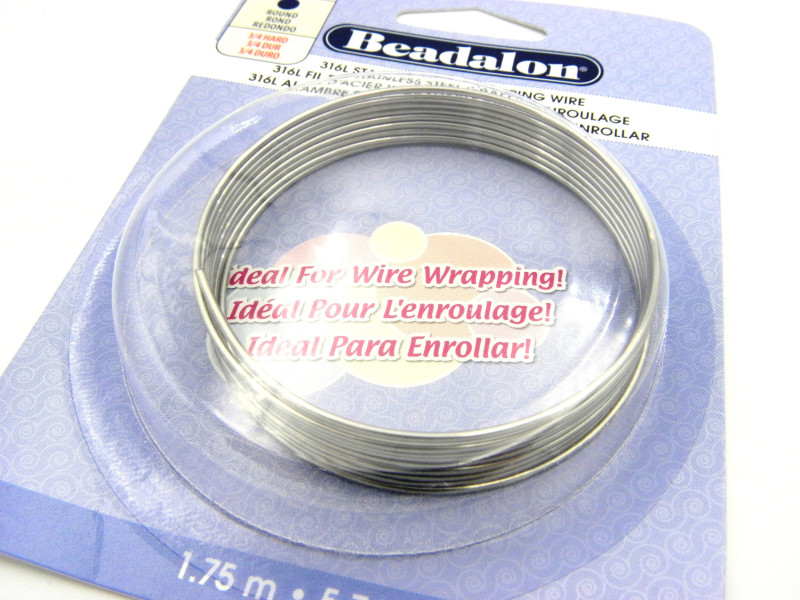 1.3 mm - 16 GA - Beadalon Stainless Steel 316L Round Extra Thick Craft/Jewellery Wrapping Wire 1.75m (5.74 ft)