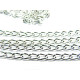 4x5.2mm Light-weight Aluminium Twist Chain with Oval Links - Silver (5 m)