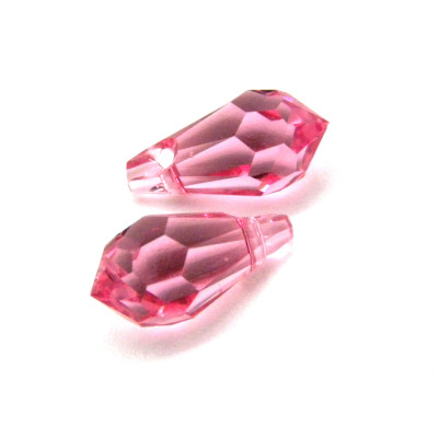 11 mm Swarovski® 6000 Drops - Swarovski® Pendants - Genuine Austrian Crystal - Rose (2 Pc.)